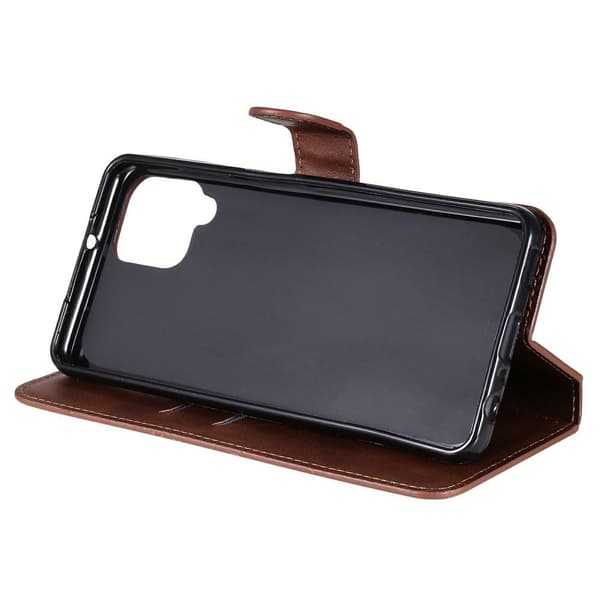 SKALO Samsung A22 4G Classic Pungetui - Brun