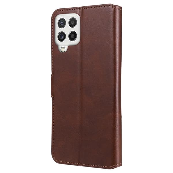 SKALO Samsung A22 4G Classic Pungetui - Brun