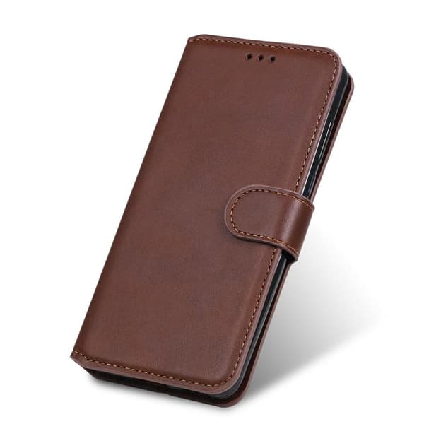 SKALO Samsung A22 4G Classic Pungetui - Brun