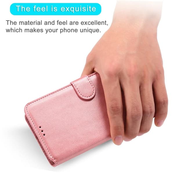 SKALO Samsung A22 5G Classic Pungetui - Rosa guld