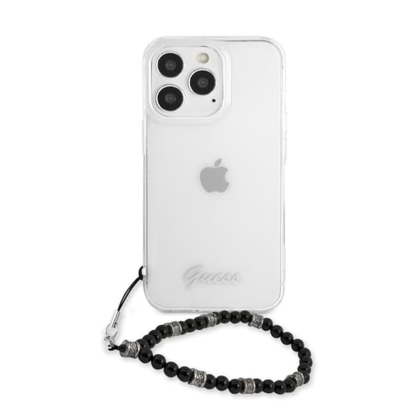 Guess iPhone 13 Pro Kuori Pearl Handle Script Logo Musta