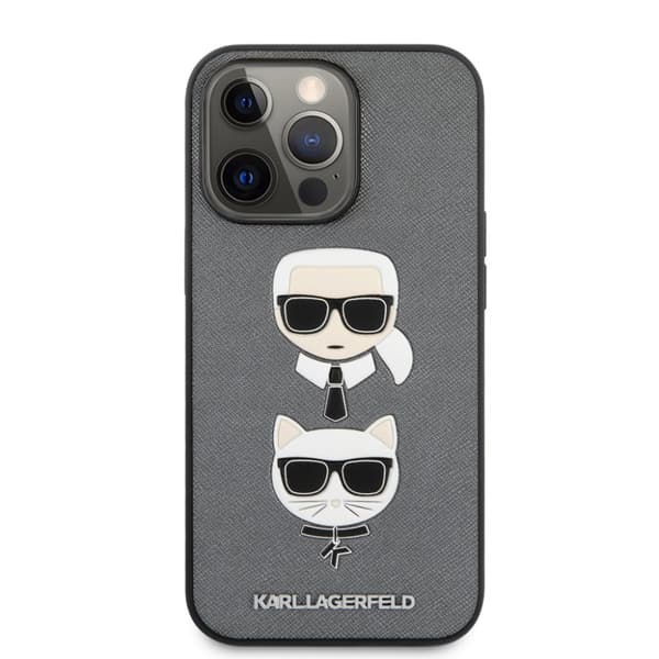 Karl Lagerfeld iPhone 13 Pro Cover Saffiano Sølv