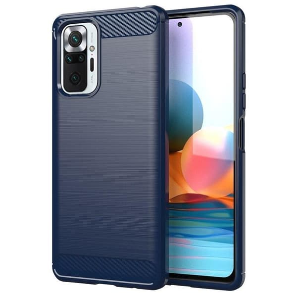 SKALO Xiaomi Redmi Note 10 Pro Armor Carbon Stødsikker TPU-cover