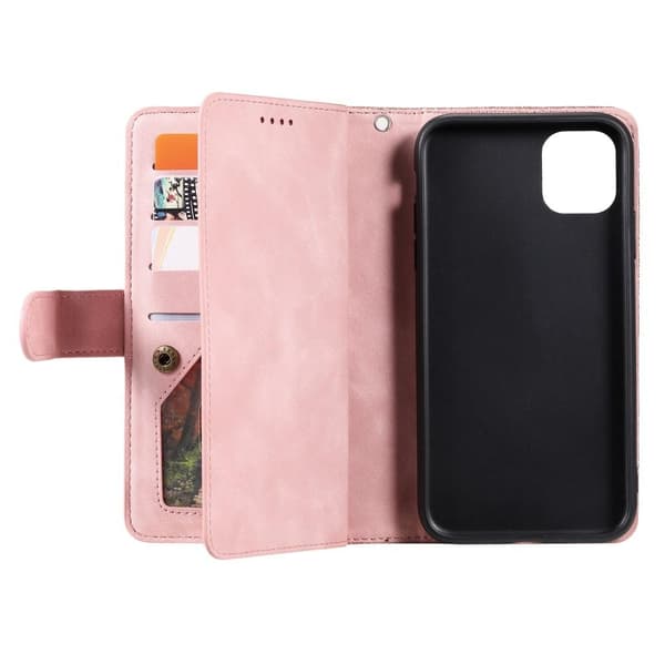 SKALO Samsung A22 5G Big Wallet Ruskind Pungetaske - Pink