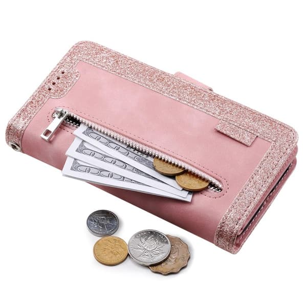 SKALO Samsung A22 5G Big Wallet Ruskind Pungetaske - Pink