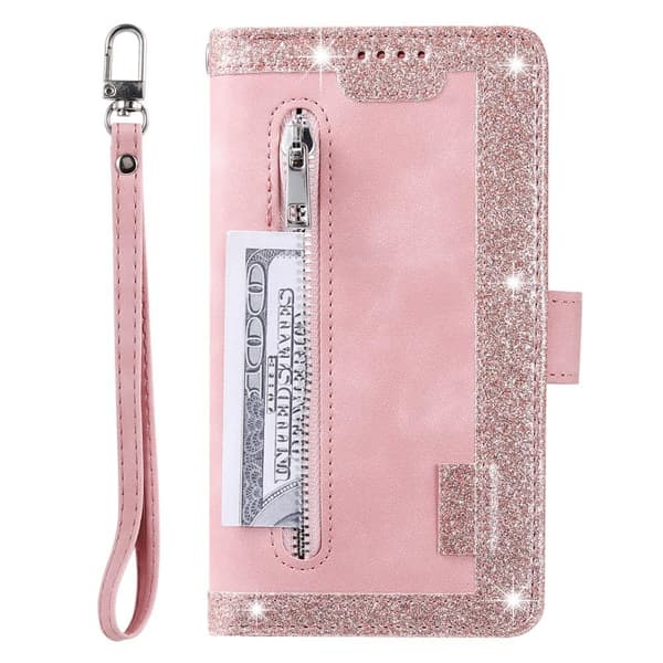 SKALO Samsung A22 5G Big Wallet Ruskind Pungetaske - Pink