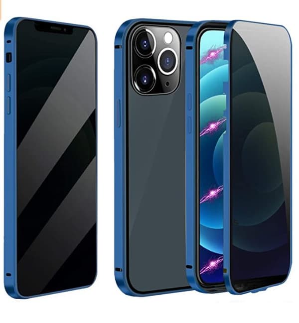 Sekretess magnetfodral för iphone 13 mini blå