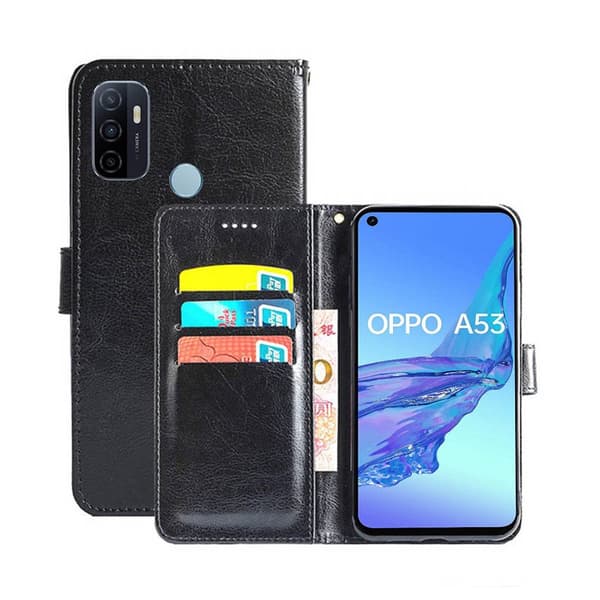 Wallet Cover 3-kort Oppo A53 4G : farve - sort