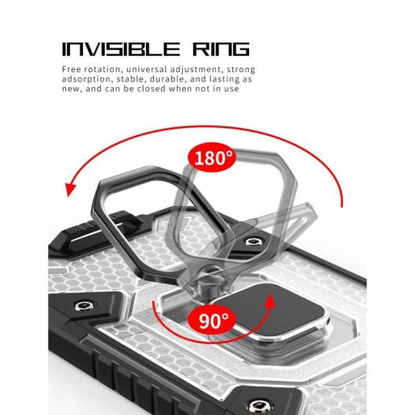 iPhone 13 Pro Max Praktisk stødsikkert cover med ringholder V6