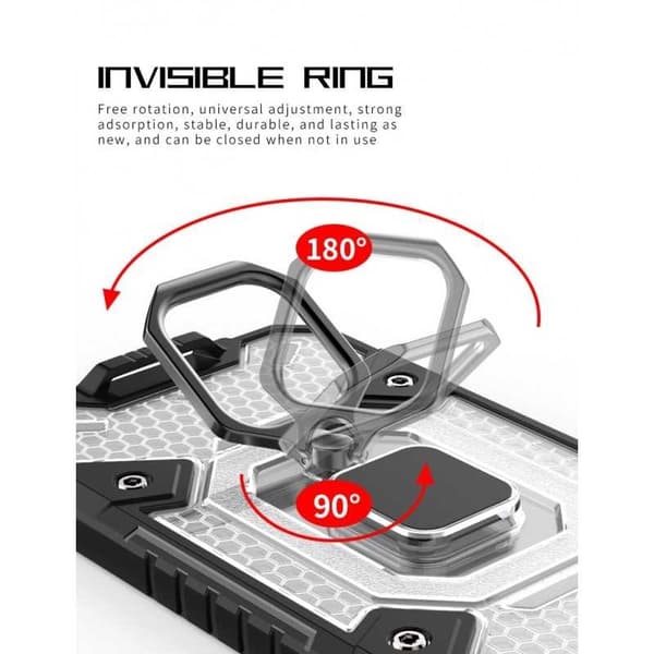 iPhone 13 Pro Max Praktisk stødsikkert cover med ringholder V6