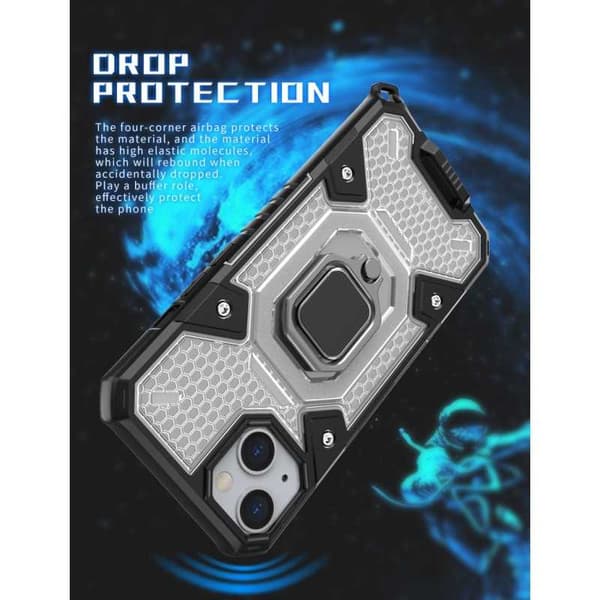 iPhone 13 Pro Max Praktisk stødsikkert cover med ringholder V6