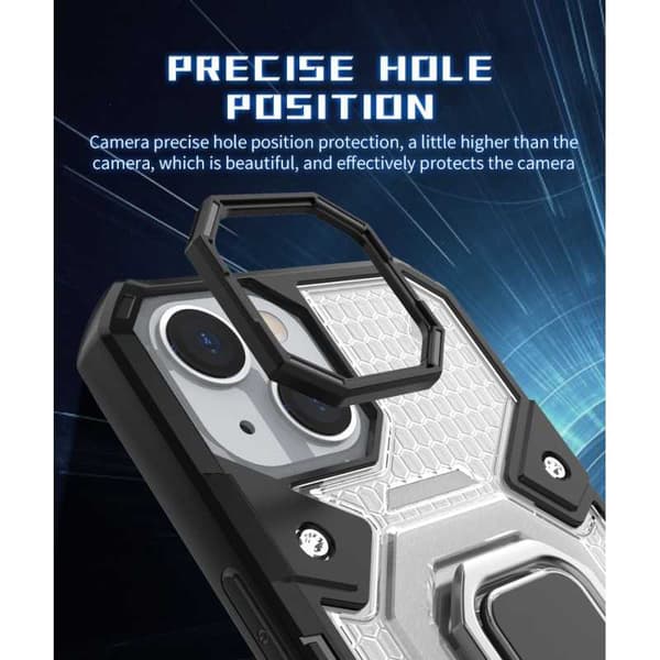 iPhone 13 Pro Max Praktisk stødsikkert cover med ringholder V6