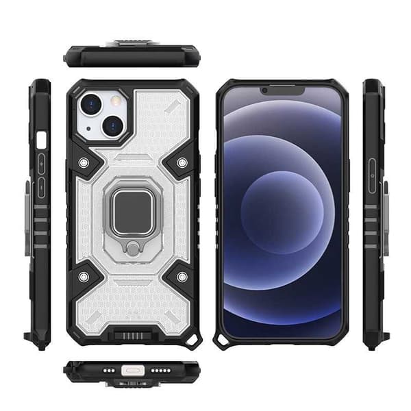 iPhone 13 Pro Max Praktisk stødsikkert cover med ringholder V6