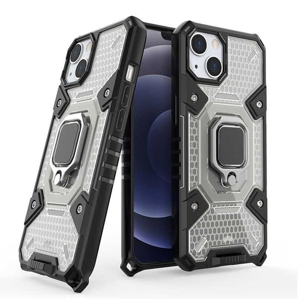 iPhone 13 Pro Max Praktisk stødsikkert cover med ringholder V6