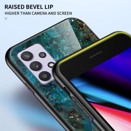 Samsung A32 5G Marmorskal 9H Härdat Glas Baksida Glassback® V2