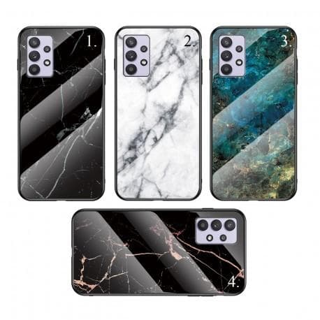 Samsung A32 5G Marmorskal 9H Härdat Glas Baksida Glassback® V2