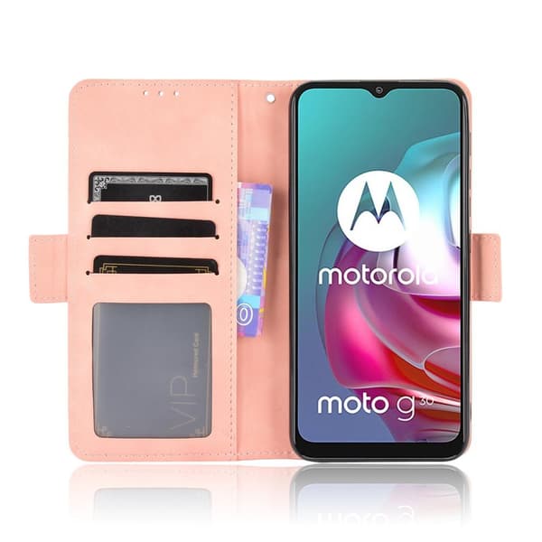 SKALO Moto G20/G30 6-FACK Plånboksfodral - Rosa