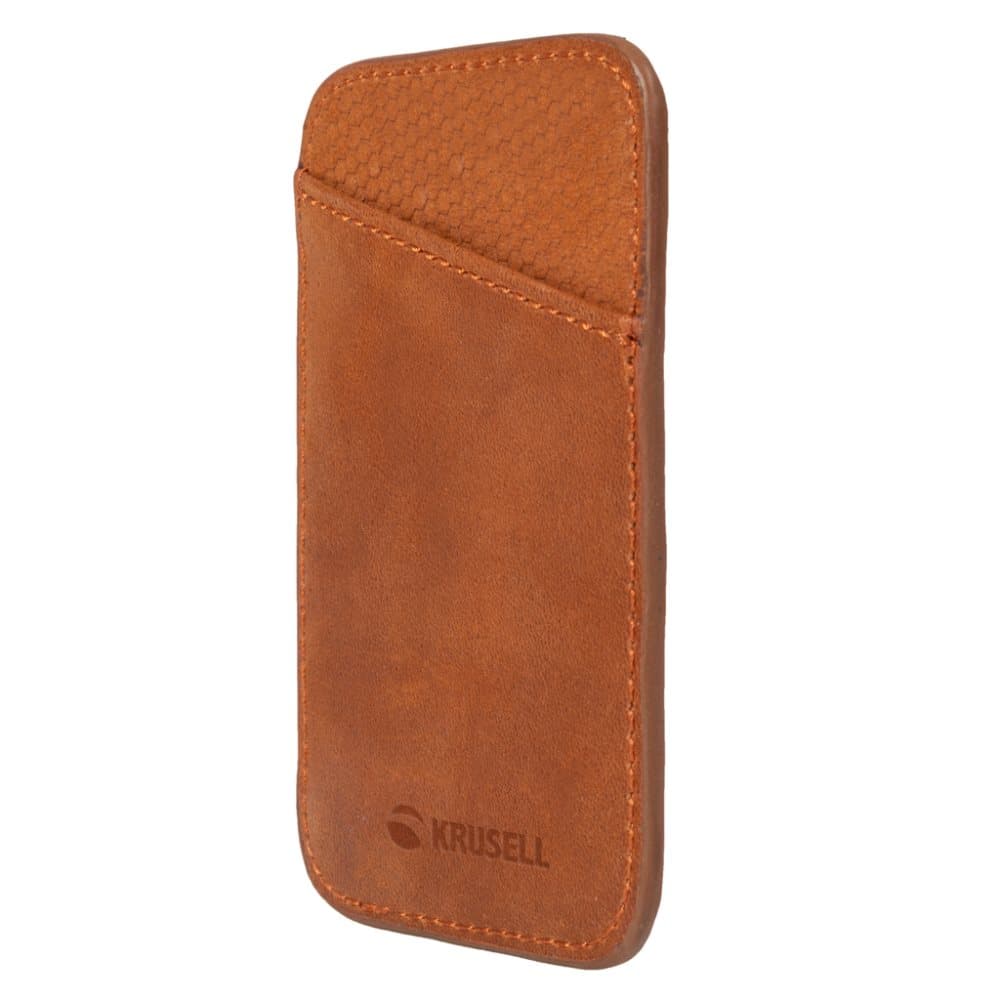 Krusell Korthållare MagSafe Wallet Cognac