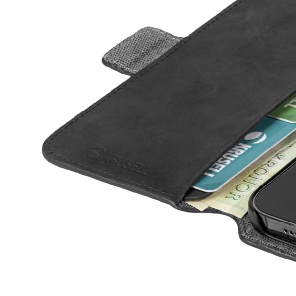 Krusell iPhone 13 Pro Max Fodral Leather PhoneWallet Svart