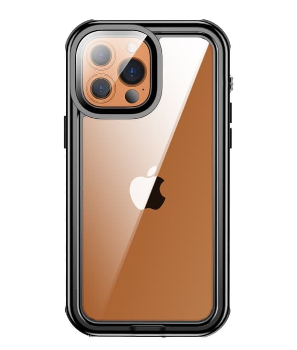INF iPhone 13/13 Pro vandtæt etui sort / grå / gennemsigtig
