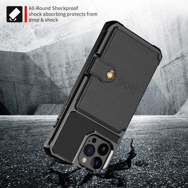 iPhone 13 Pro Shockproof Premium Cover 4-KOMPARTMENT Solid V3