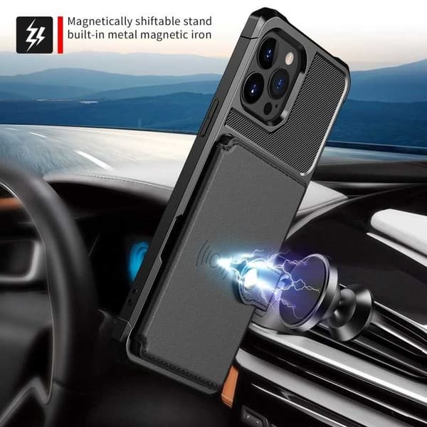 iPhone 13 Pro Shockproof Premium Cover 4-KOMPARTMENT Solid V3