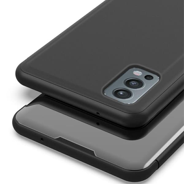 SKALO OnePlus Nord 2 Clear View Mirror Etui - Sort