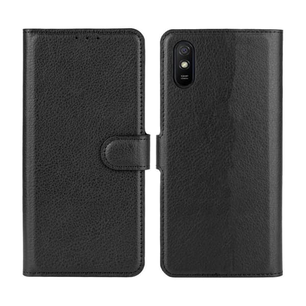 Xiaomi Redmi 9A Plånboksfodral med Stativ - Svart
