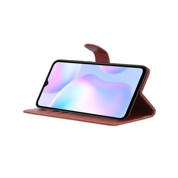Xiaomi Redmi 9A Plånboksfodral med Stativ - Brun