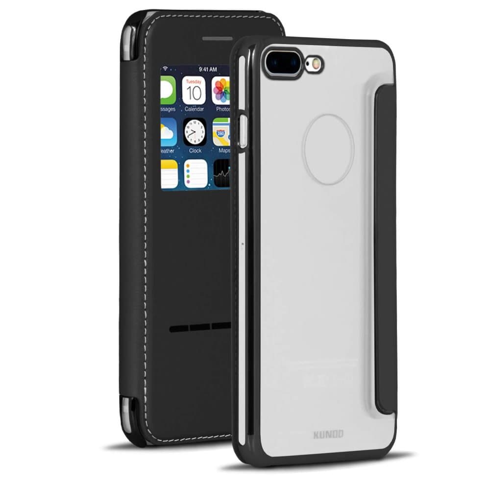 Transparent etui Microfiber For för Apple iPhone 7 Plus / 8 Plus bling TPU Svart