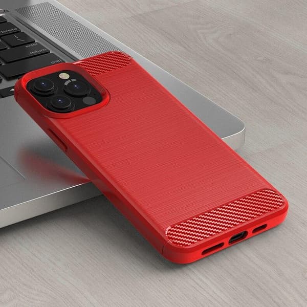 SKALO iPhone 13 Pro Armor Carbon Stødsikker TPU-cover
