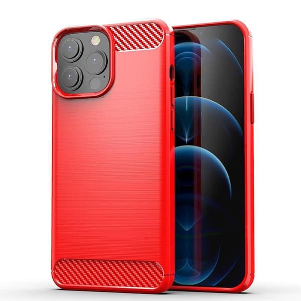 SKALO iPhone 13 Pro Armor Carbon Stødsikker TPU-cover