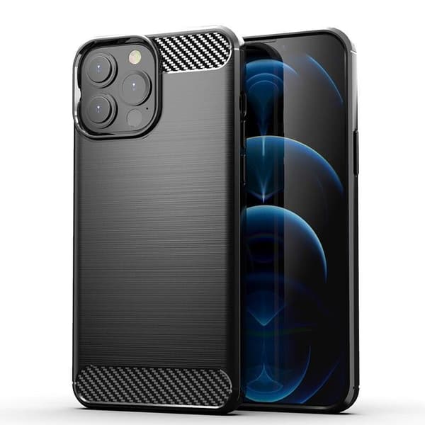SKALO iPhone 13 Pro Max Armor Carbon Stødsikker TPU-cover