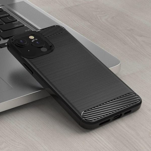 SKALO iPhone 13 Armor Carbon Stöttåligt TPU-skal