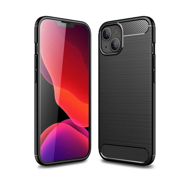 SKALO iPhone 13 Armor Carbon Stöttåligt TPU-skal