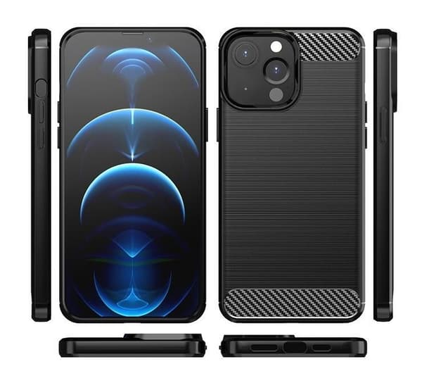 SKALO iPhone 13 Armor Carbon Stødsikker TPU-cover
