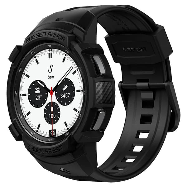 Spigen Samsung Galaxy Watch 4 Classic 42mm Cover Rugged Armor Pro Sort