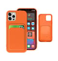 Miniatyrbild 5 av 5: iPhone 13 Pro Max Silikonskal med Korthållare - Orange