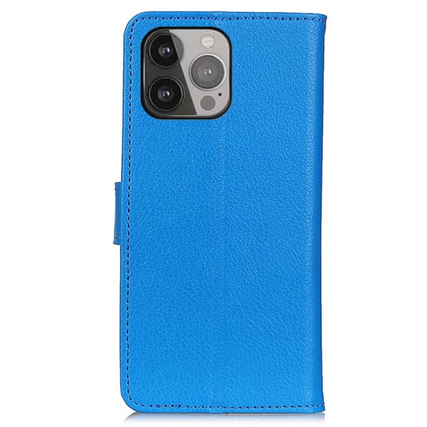 Nordic Covers iPhone 13 Pro Max Kotelo Litchi Sininen