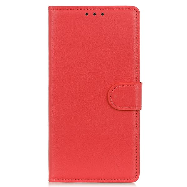 Nordic Covers iPhone 13 Pro Max Kotelo Litchi Punainen
