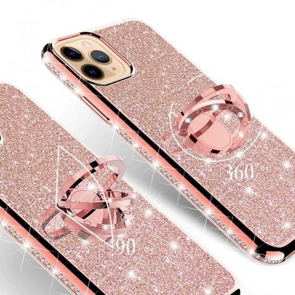 iPhone 13 Pro Max stødabsorberende cover med Ring Holder Strass