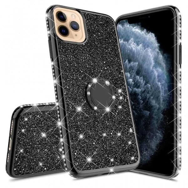 iPhone 13 Pro Max stødabsorberende cover med Ring Holder Strass