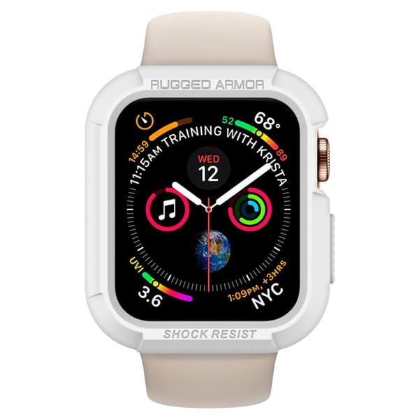 Spigen Apple Watch 44/45mm Cover Rugged Armor Hvid