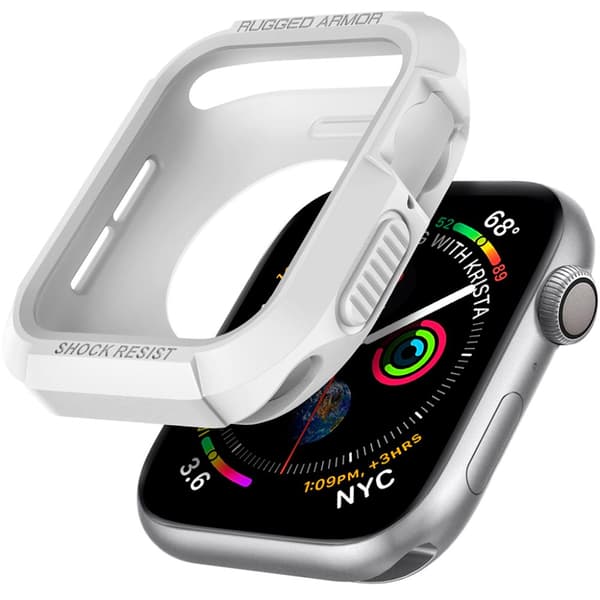Spigen Apple Watch 44/45mm Cover Rugged Armor Hvid