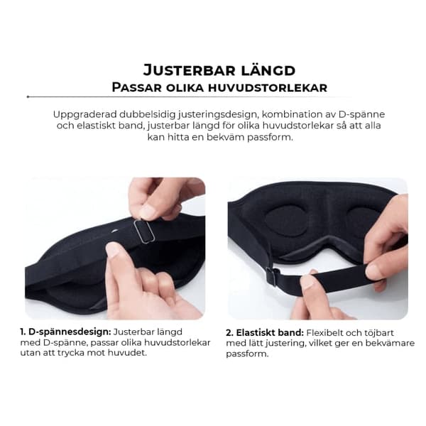 Lyxig 3D Sovmask – Sov bättre var du än är
