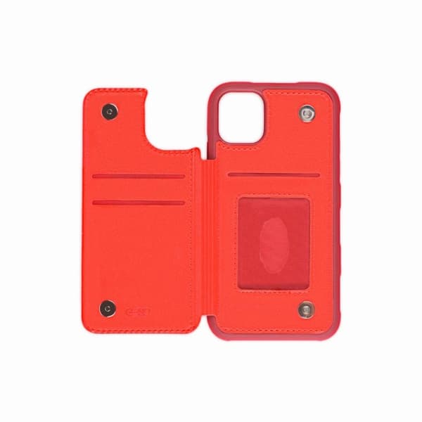 iPhone 11 Pro Stöttåligt Skal med Kortfack - Röd