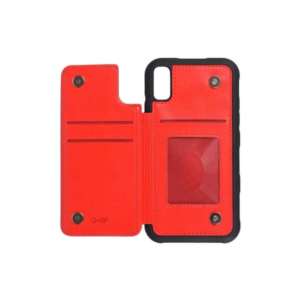 Stöttåligt Skal Kortfack G-SP iPhone XR - Röd