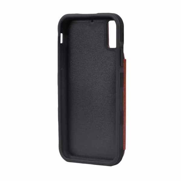 Stöttåligt Skal Kortfack G-SP iPhone XS Max - Brun