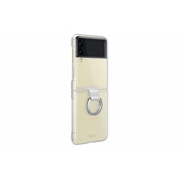 Samsung Original Galaxy Z Flip 3 Skal Clear Cover with Ring Transparent Klar