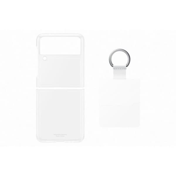 Samsung Original Galaxy Z Flip 3 Skal Clear Cover with Ring Transparent Klar